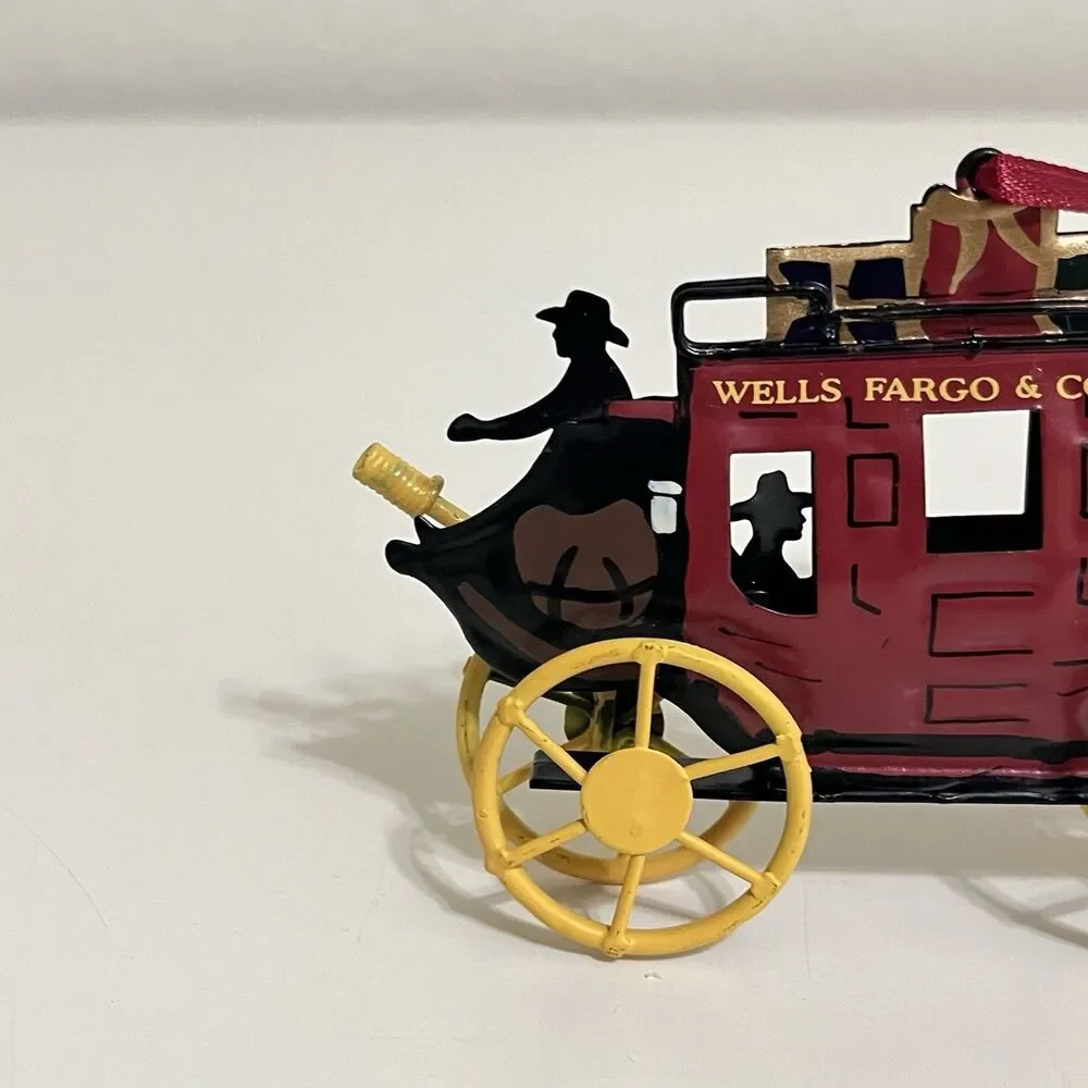 Wells Fargo & Company Stagecoach Ornament - Metal 2007 Christmas Tree Ornament